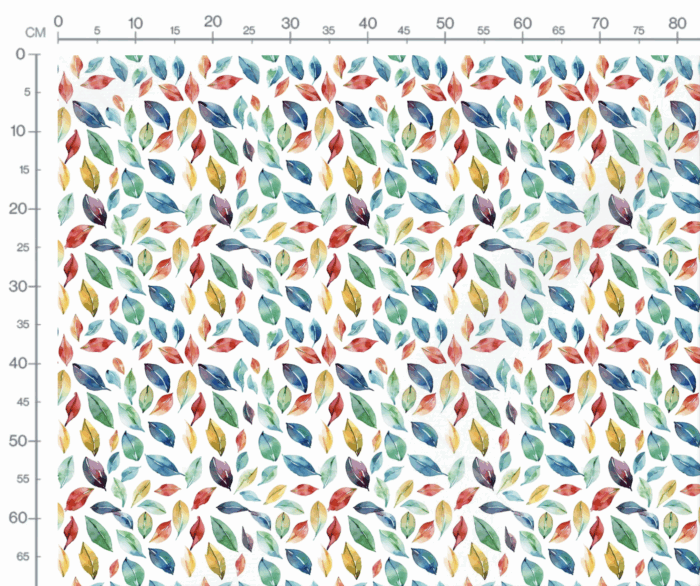 Tissu Imprimé Feuilles Aquarelle Amitié, 7 tissus au choix – Image 3