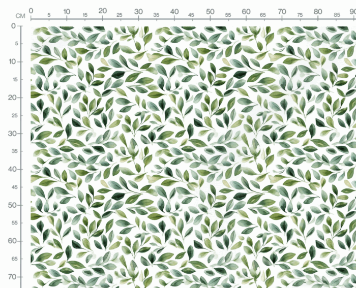 Tissu Imprimé Feuilles Aquarelle Calme, 7 tissus au choix – Image 3