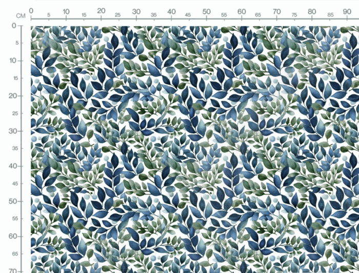 Tissu Imprimé Feuilles Aquarelle Elégance, 7 tissus au choix – Image 3