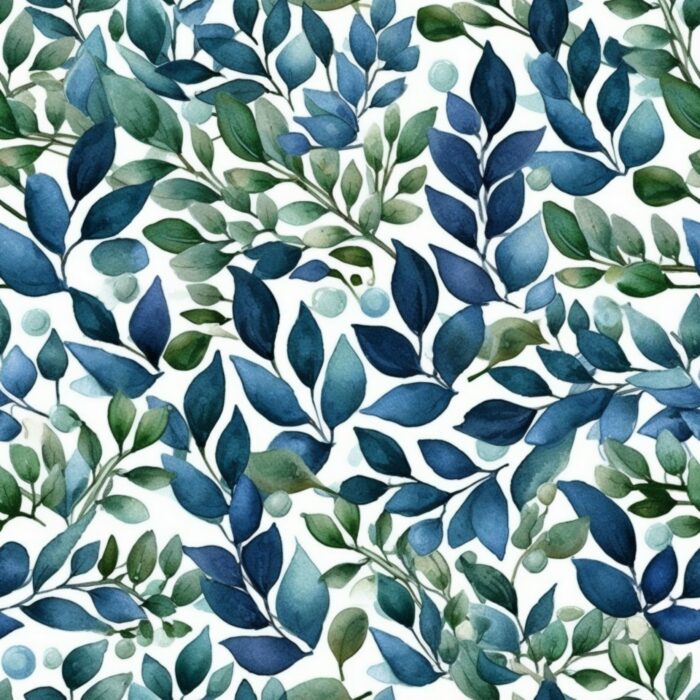 Tissu Imprimé Feuilles Aquarelle Elégance, 7 tissus au choix
