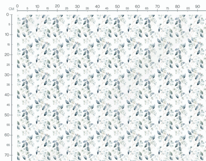 Tissu Imprimé Feuilles Eucalyptus Famille, 10 tissus au choix – Image 3