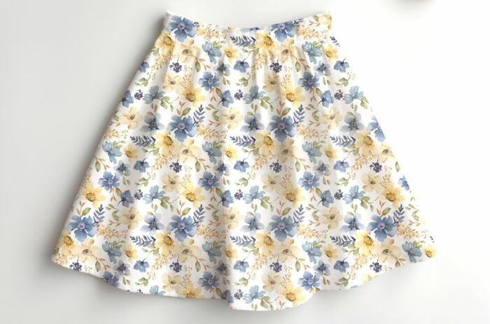 Tissu Imprimé Fleuri Adèle Blanc, 10 tissus au choix – Image 6