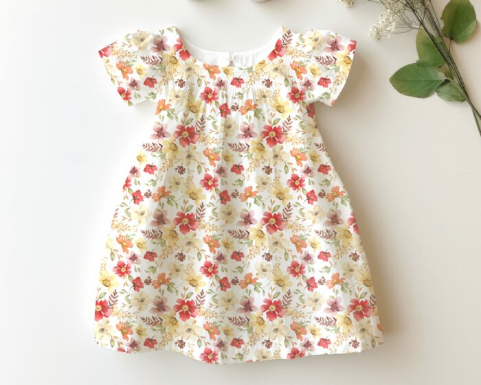 Tissu Imprimé Fleuri Adèle Blanc, 10 tissus au choix – Image 7