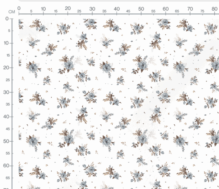 Tissu Imprimé Fleuri Valentina Blanc, 7 tissus au choix – Image 2