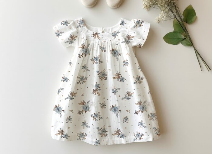Tissu Imprimé Fleuri Valentina Blanc, 7 tissus au choix – Image 4