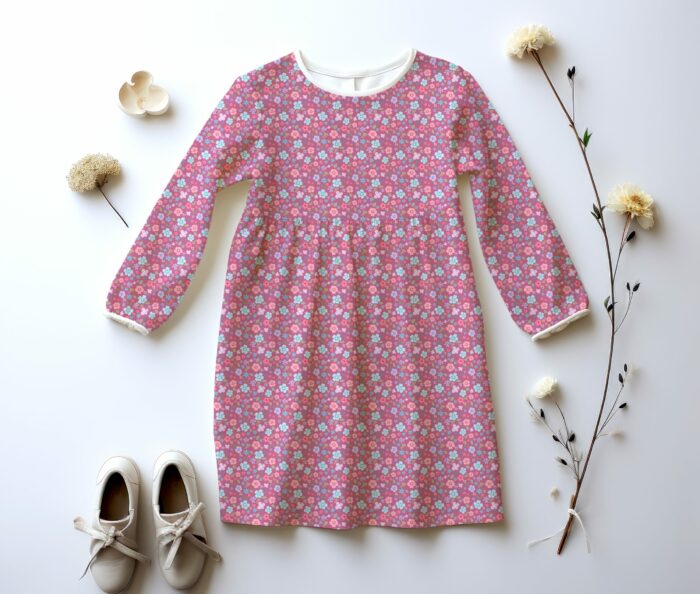 Tissu Imprimé Fleurs Elisa Rose, 7 tissus au choix – Image 4