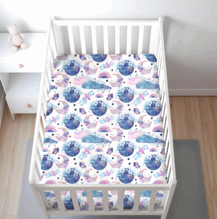 Tissu Imprimé Lune Arc-en-ciel Fleurs, 7 tissus au choix – Image 5