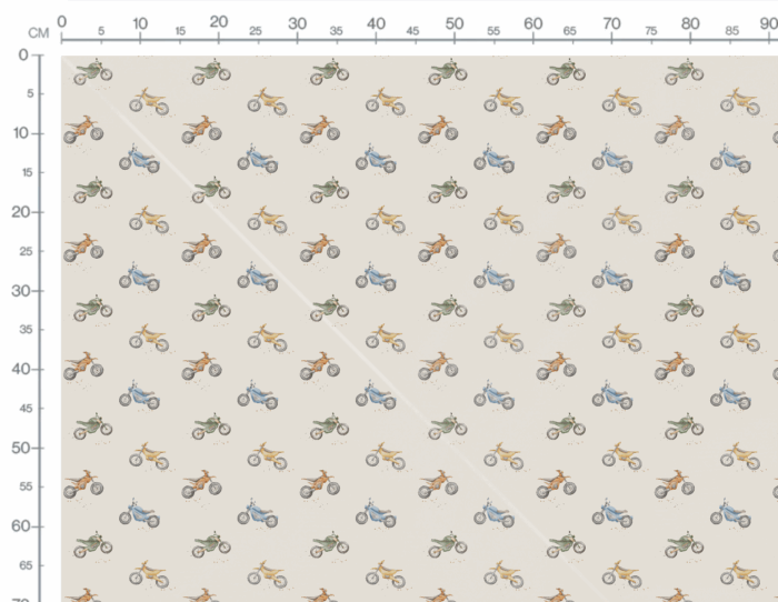 Tissu Imprimé Moto Couleurs Beige, 7 tissus au choix – Image 3