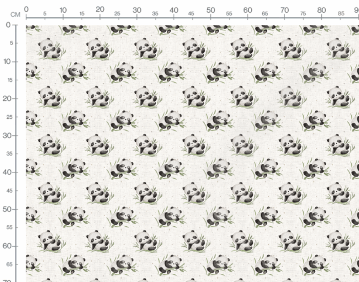 Tissu Imprimé Panda Bambou, 7 tissus au choix – Image 3