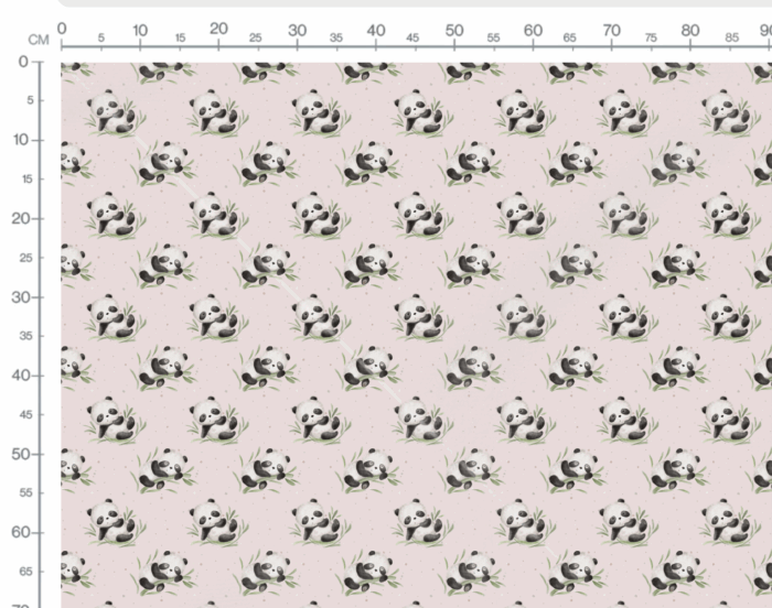 Tissu Imprimé Panda Bambou Rose, 7 tissus au choix – Image 3