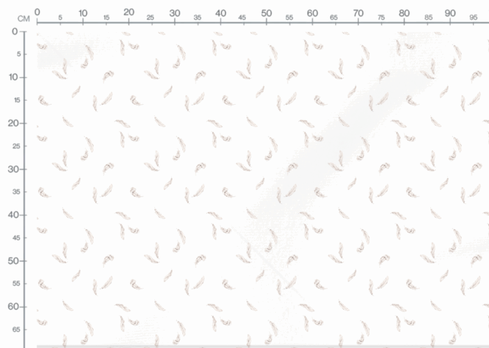 Tissu Imprimé Plumes Petites Blanc, 7 tissus au choix – Image 3