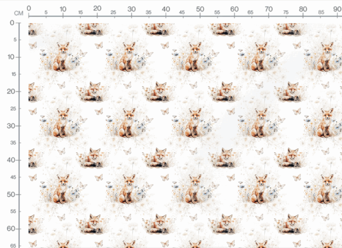 Tissu Imprimé Exclusif Renard Fleuri, 10 tissus au choix – Image 2