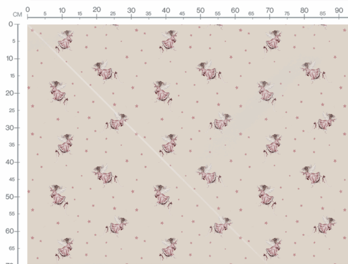 Tissu Imprimé Souris Magique Beige, 7 tissus au choix – Image 3