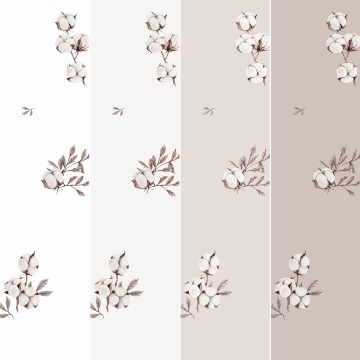 Tissu Imprimé Fleur de Coton Blanc, 7 tissus au choix – Image 5