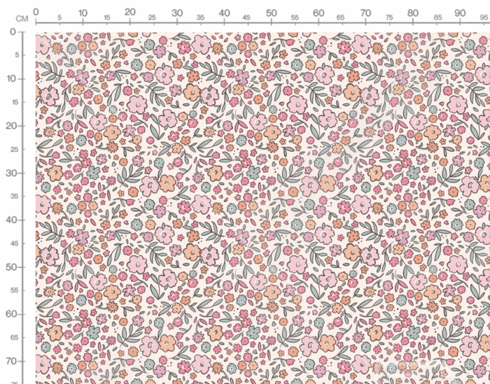 Tissu Fleuri Joie de Vivre Helene Grand, 10 tissus au choix – Image 3