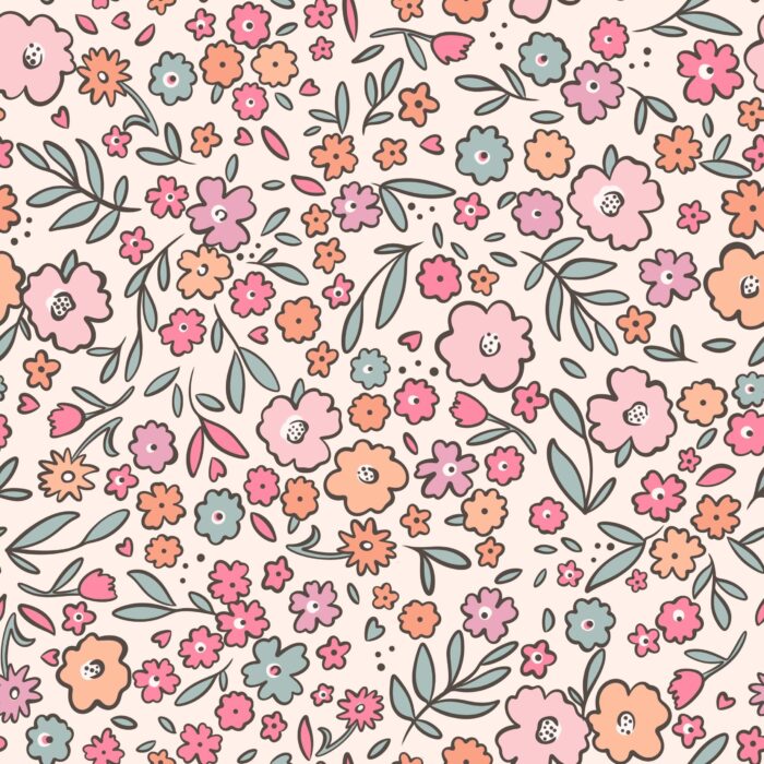 Tissu Fleuri Joie de Vivre Helene Grand, 10 tissus au choix