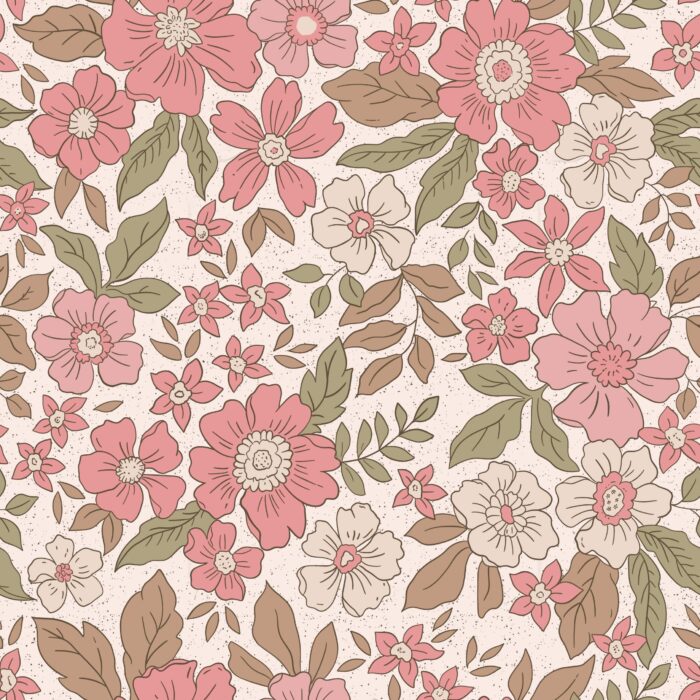 Tissu Fleuri Joie de Vivre Marie Grand, 10 tissus au choix