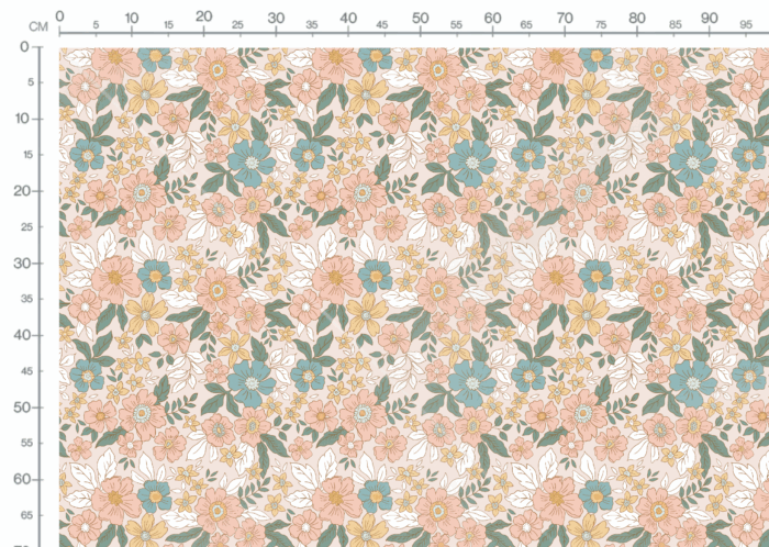 Tissu Fleuri Joie de Vivre Melanie Grand, 10 tissus au choix – Image 3