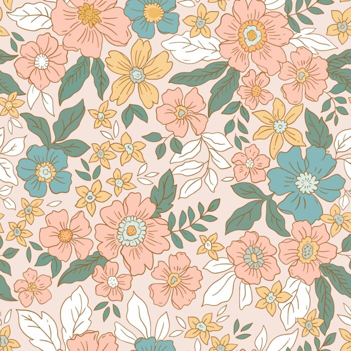 Tissu Fleuri Joie de Vivre Melanie Grand, 10 tissus au choix
