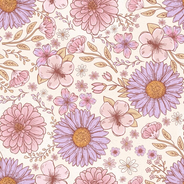 Tissu Fleuri Joie de Vivre Amandine Grand, 10 tissus au choix