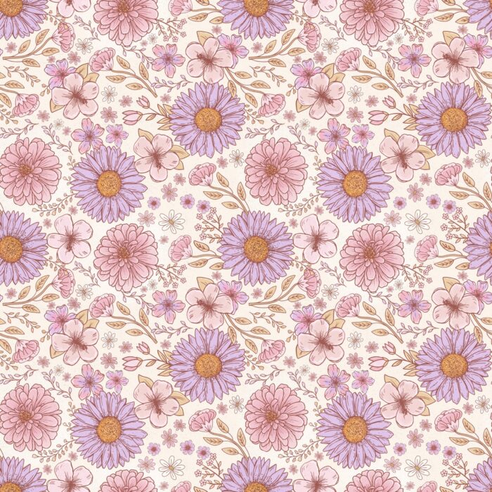 Tissu Fleuri Joie de Vivre Amandine Petit, 10 tissus au choix