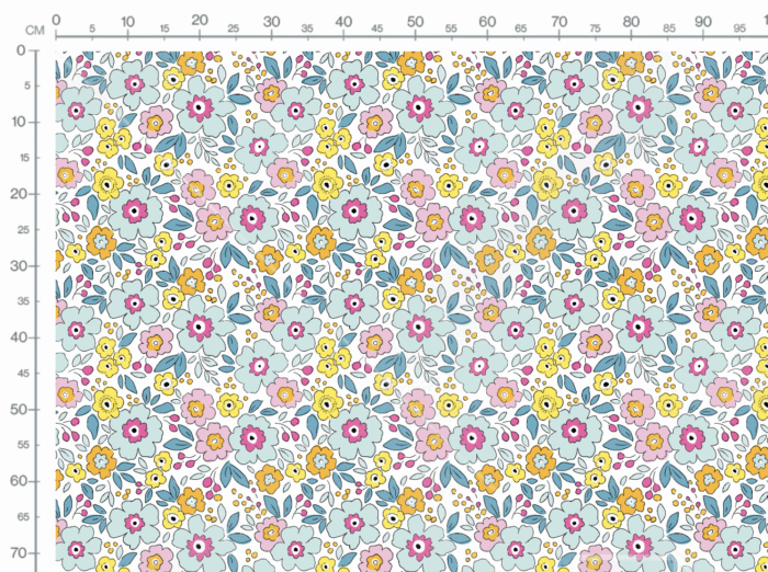 Tissu Fleuri Joie de Vivre Aurelie Grand, 10 tissus au choix – Image 3