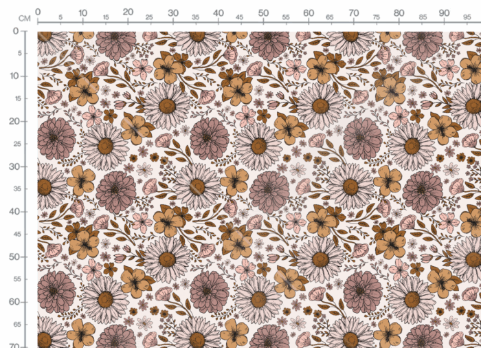 Tissu Fleuri Joie de Vivre Ines Grand, 10 tissus au choix – Image 3