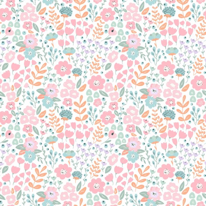 Tissu Fleuri Joie de Vivre Sandra Petit, 10 tissus au choix