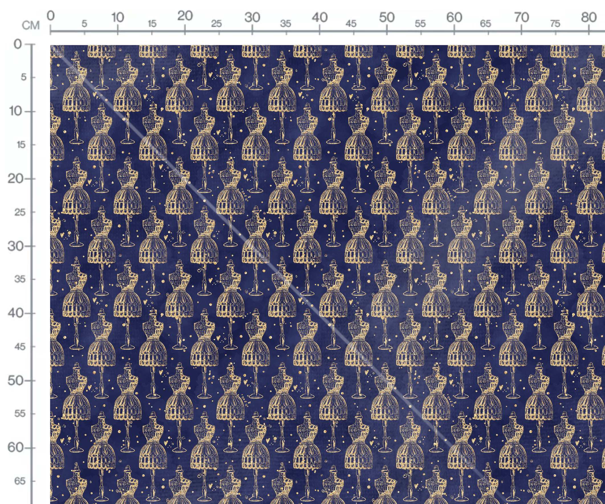 Tissu Imprimé Couture Mannequin Coeurs, 10 tissus au choix – Image 2