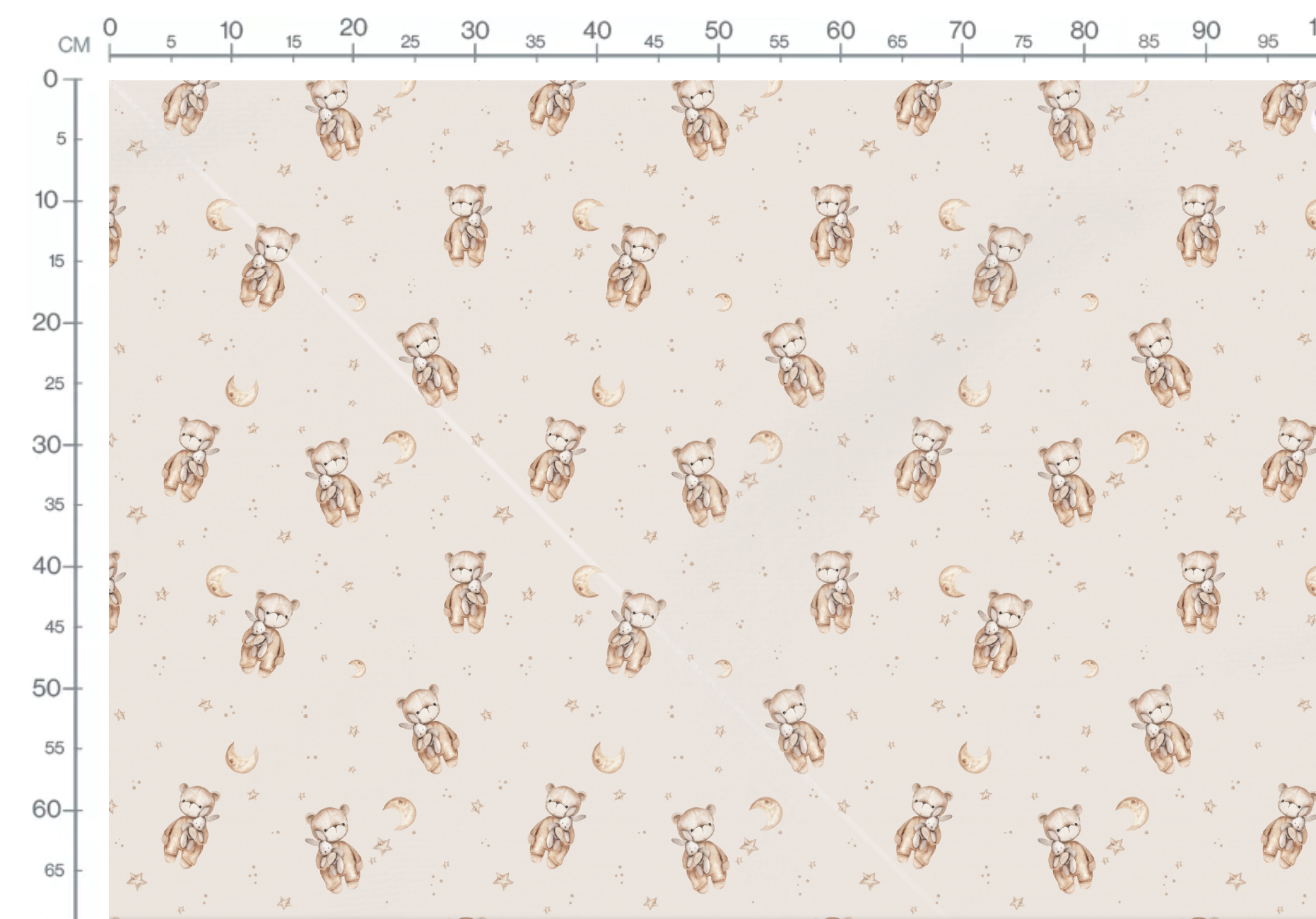 Tissu Imprimé Petit Ourson Doudou, 10 tissus au choix – Image 2