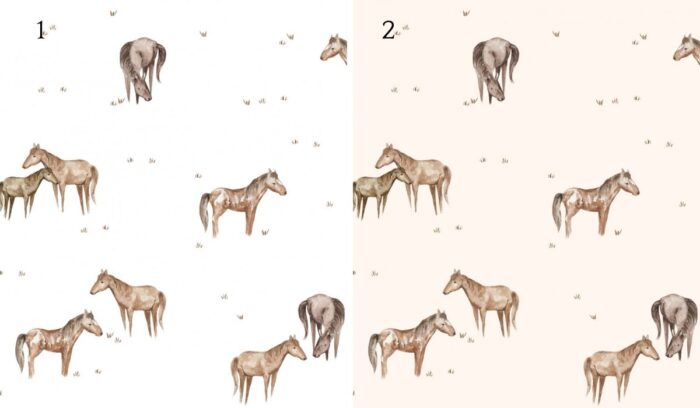 Tissu Imprimé Chevaux Douceur, 2 coloris et 10 tissus au choix – Image 2
