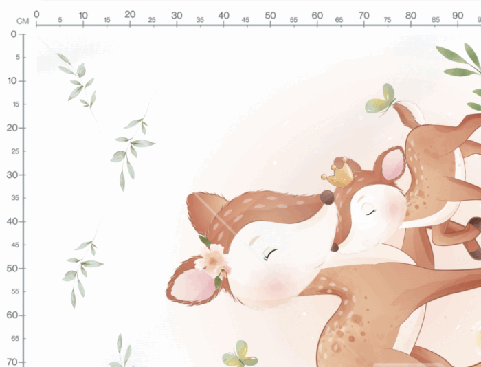Panneau Couverture Biche Bébé Mignon, 100 x 150 cm – Image 3