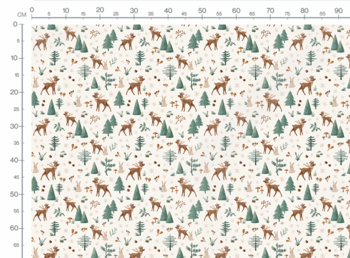 Tissu Imprimé Animaux Foret Froid, 2 coloris et 10 tissus au choix – Image 3