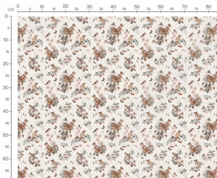 Tissu Imprimé Animaux Foret Fruits, 10 tissus au choix – Image 3