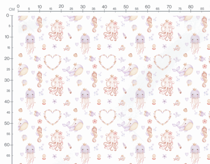 Tissu Imprimé Exclusif Baleine Princesse, 10 tissus au choix – Image 3