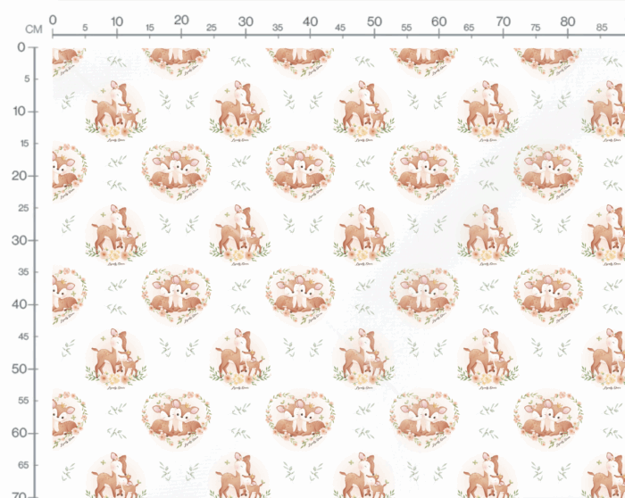 Tissu Imprimé Exclusif Biche Bébé Mignon, 10 tissus au choix – Image 4