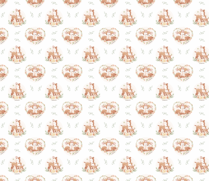 Tissu Imprimé Exclusif Biche Bébé Mignon, 10 tissus au choix – Image 5
