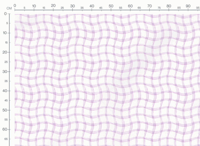 Tissu Imprimé Carreaux Vagues Aquarelle Lavande, 10 tissus au choix – Image 3
