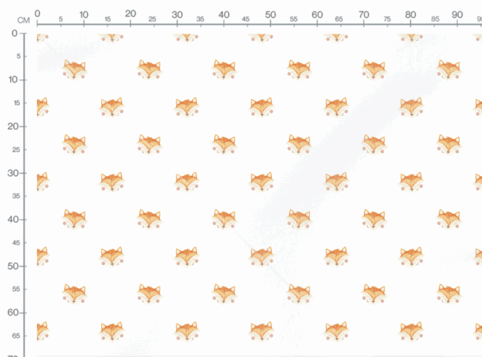 Tissu Imprimé Renard Mignon Blanc Exclusif, 10 tissus au choix – Image 2