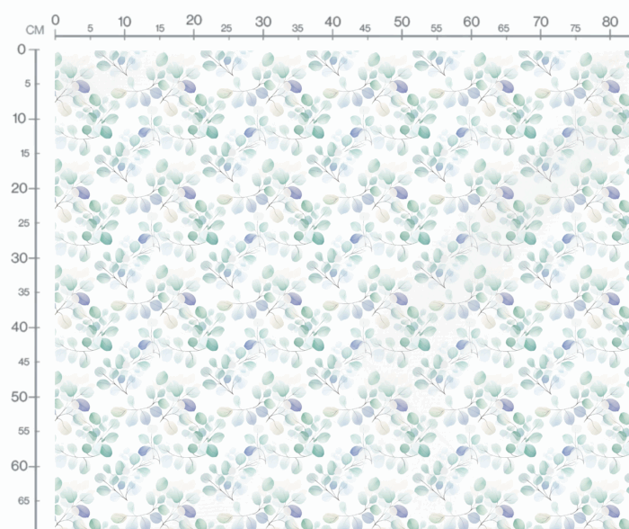 Tissu Imprimé Feuilles Eucalyptus Clémence, 10 tissus au choix – Image 3