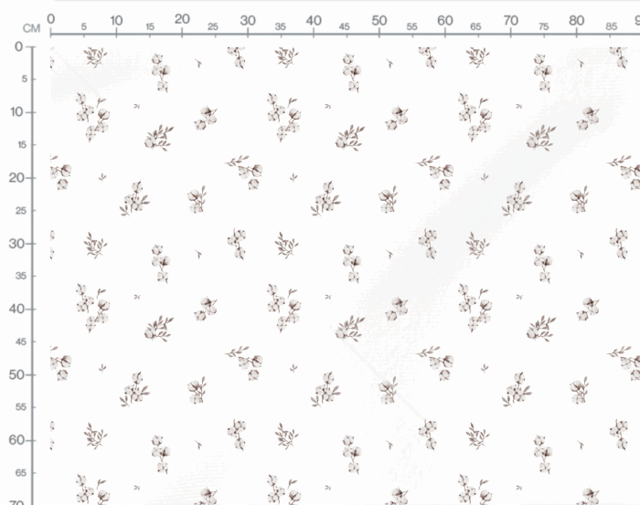 Tissu Imprimé Fleur de Coton Blanc, 7 tissus au choix – Image 3