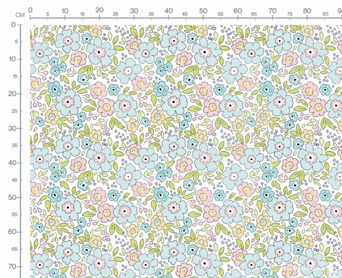 Tissu Fleuri Joie de Vivre Alice Grand, 10 tissus au choix – Image 3