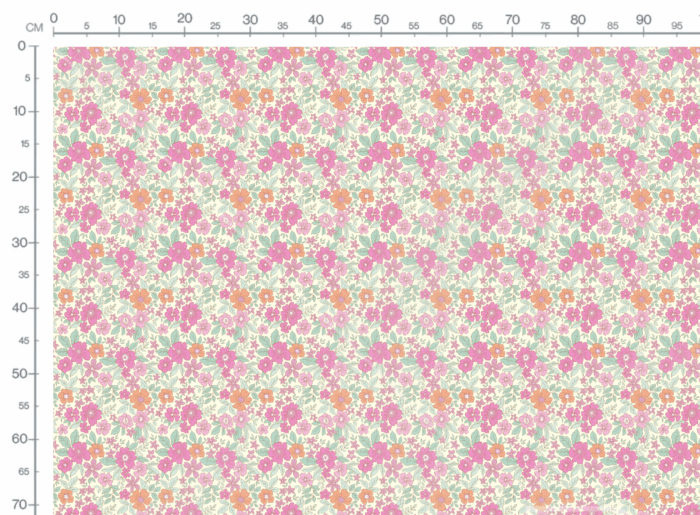 Tissu Fleuri Joie de Vivre Celine, 10 tissus au choix – Image 3