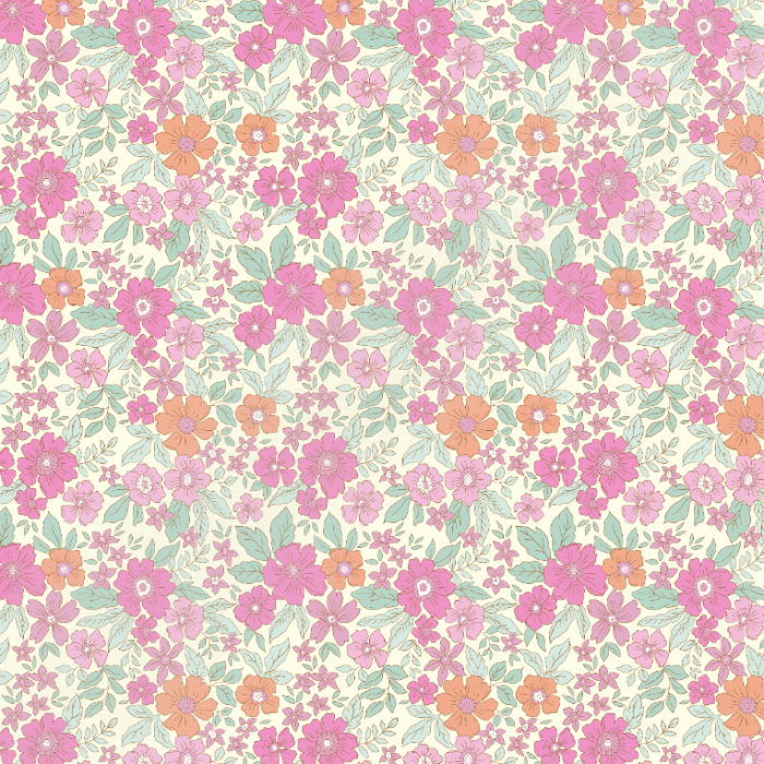 Tissu Fleuri Joie de Vivre Celine Petit, 10 tissus au choix