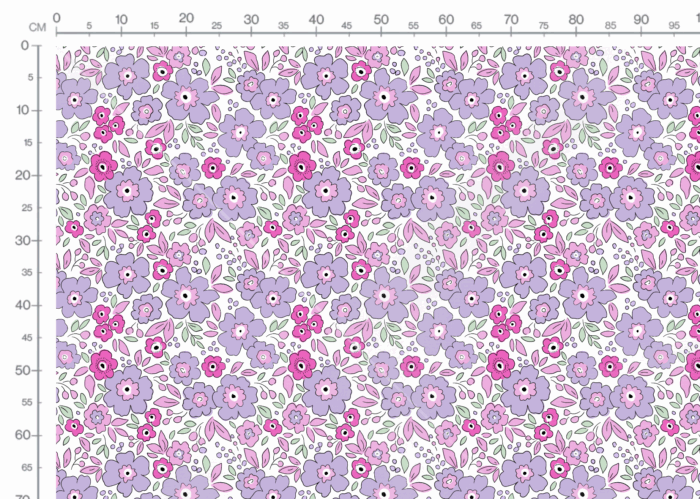 Tissu Fleuri Joie de Vivre Chloe Grand, 10 tissus au choix – Image 3