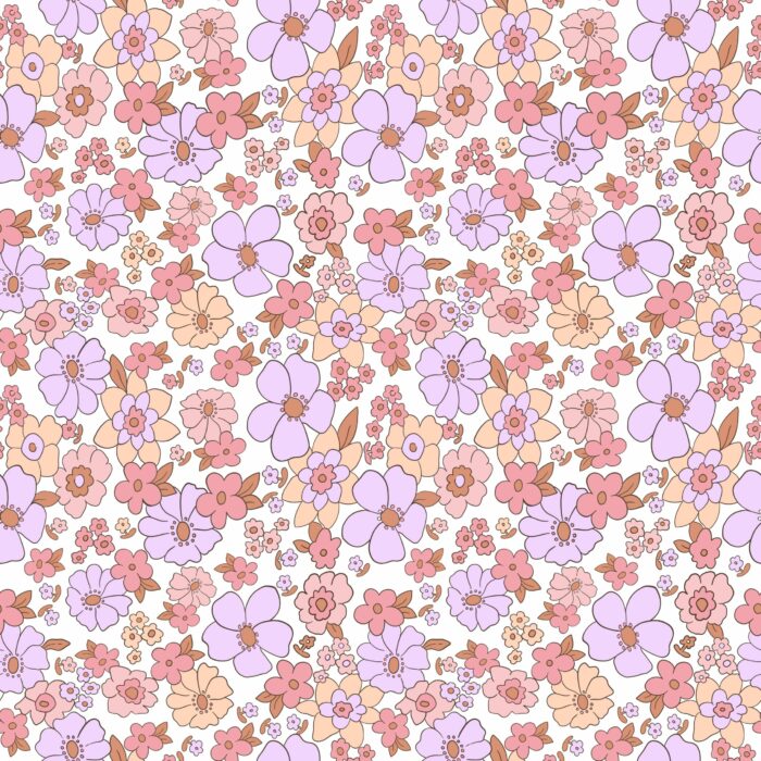 Tissu Fleuri Joie de Vivre Claire Grand, 10 tissus au choix