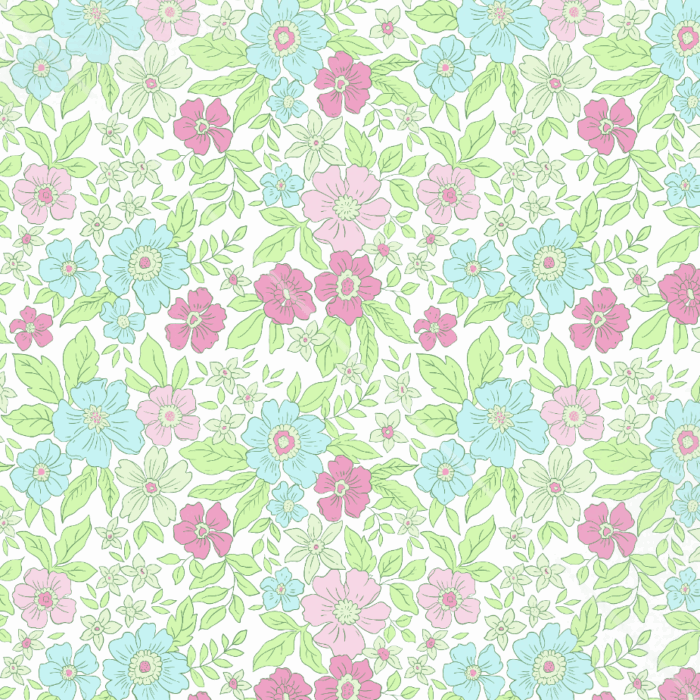 Tissu Fleuri Joie de Vivre Elodie Petit, 10 tissus au choix