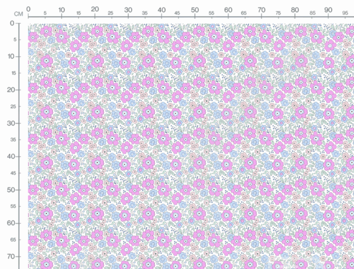 Tissu Fleuri Joie de Vivre Emilie, 10 tissus au choix – Image 3