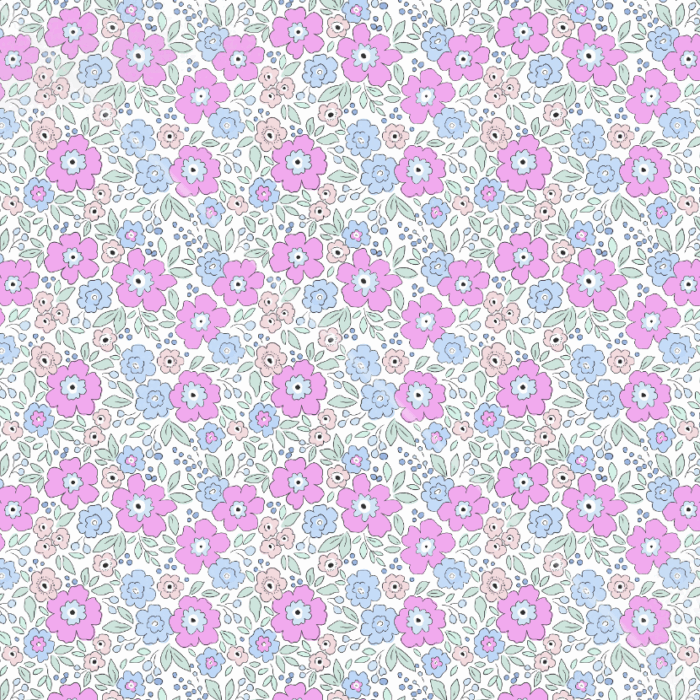 Tissu Fleuri Joie de Vivre Emilie Petit, 10 tissus au choix