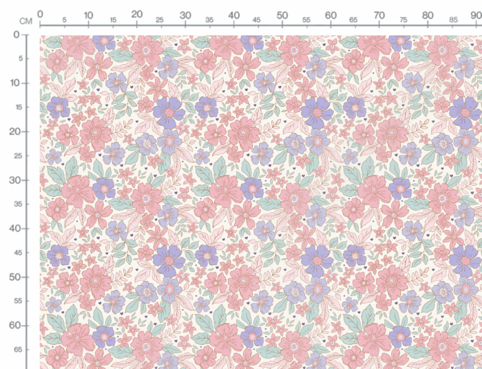 Tissu Fleuri Joie de Vivre Laura Grand, 10 tissus au choix – Image 3